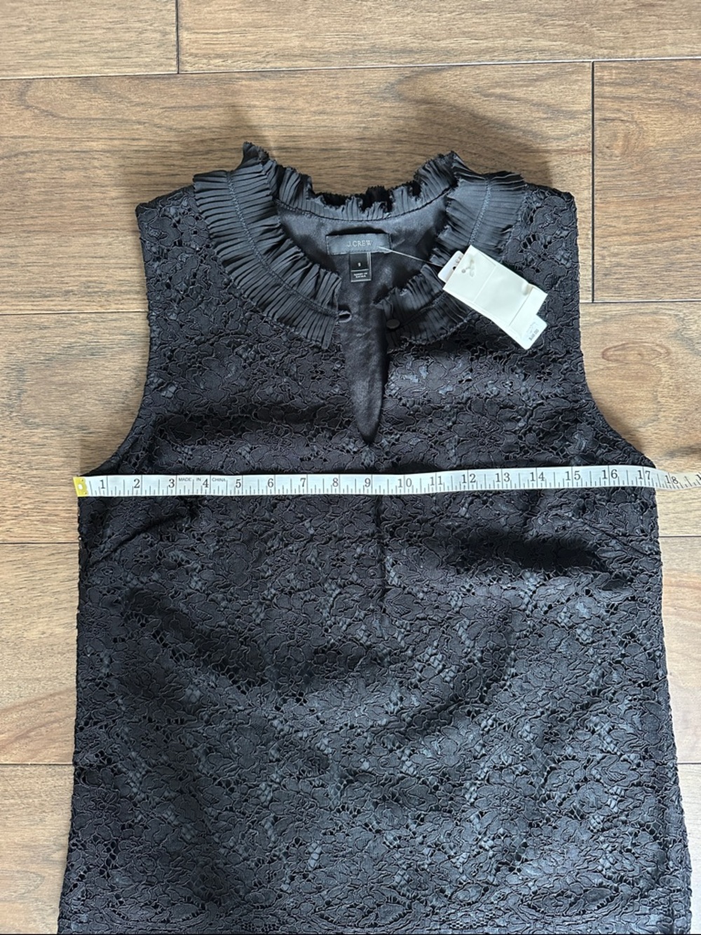 J.Crew Lace Ruffle Neck Blouse - Picture 7 of 8